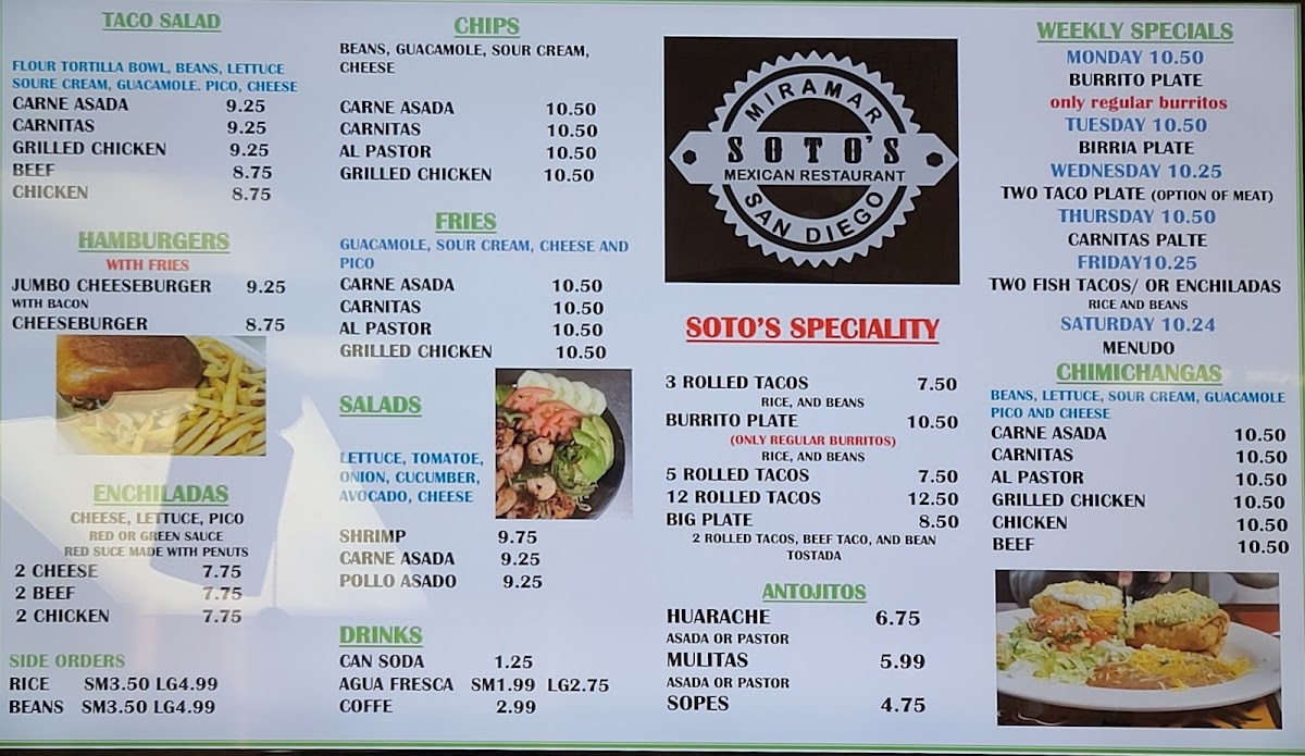 Sotos Mexican Food Menu - Image 4